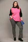 Vianka Color Block Mock Neck Sweater