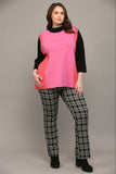 Vianka Color Block Mock Neck Sweater