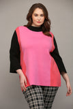 Vianka Color Block Mock Neck Sweater