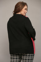 Vianka Color Block Mock Neck Sweater