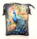Majestic Peacock Crossbody Cell Phone Bag