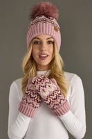 Pink Peppermint Pom Hat