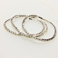 Silver Stretch Crystal Bracelets