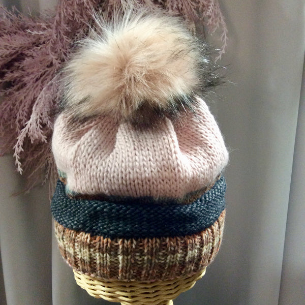 Village House Pink/Rust Beanie