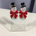 Frosty Sparkle Snowman Earrings