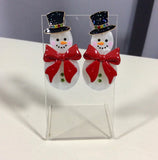 Frosty Sparkle Snowman Earrings