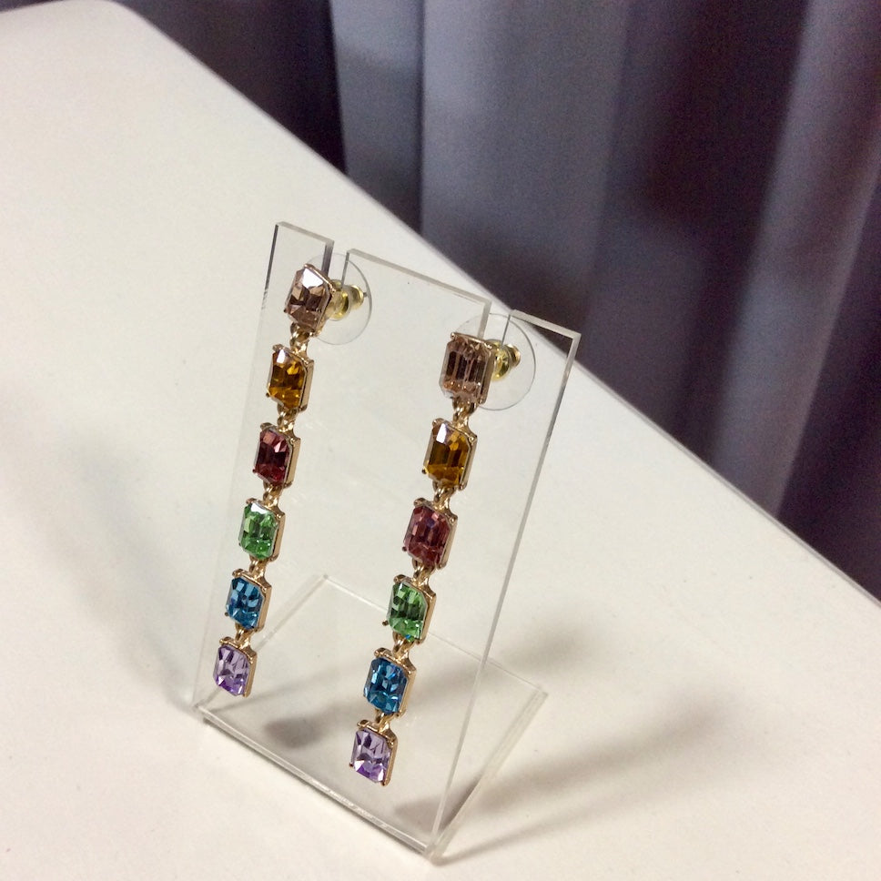 Gemstone Glow Drop Earrings
