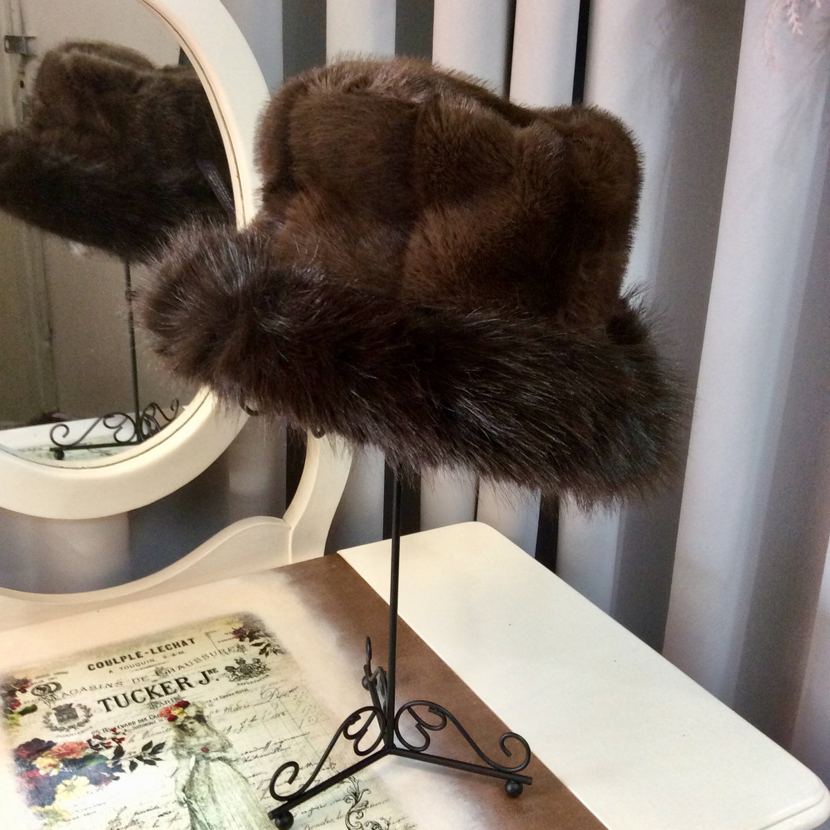 Minkie Faux Fur Bucket Hat