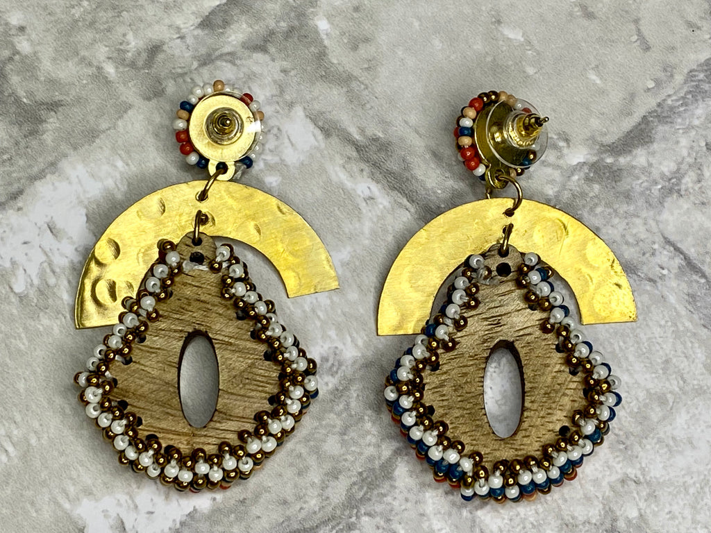 Beaded Woods Earrings