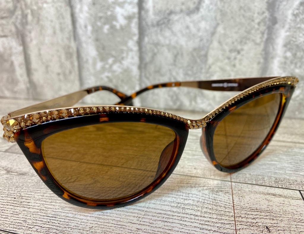 Tammi Crystal Cat Eye Sunglasses