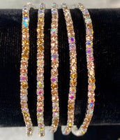 Silver Petite Stretch Crystal Bracelets