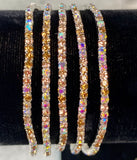 Silver Petite Stretch Crystal Bracelets