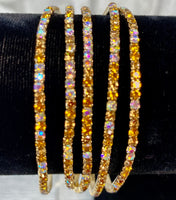 Gold Petite Stretch Crystal Bracelets