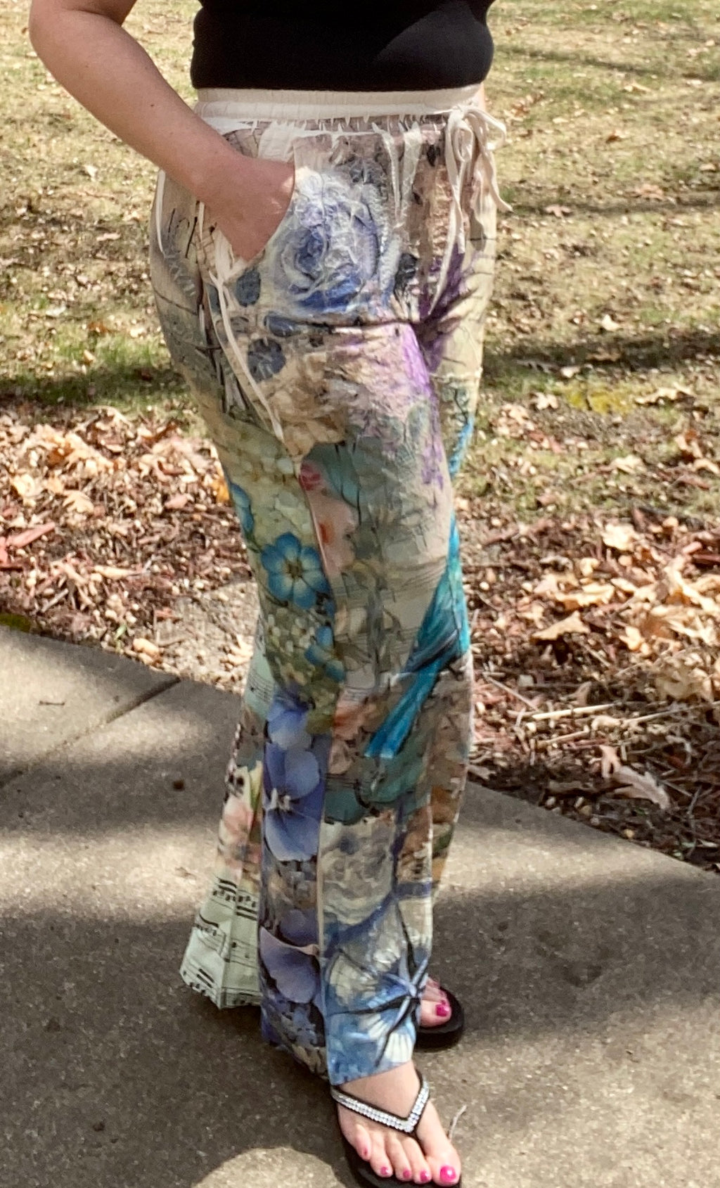 Origami Beaux Art Drawstring Pant Side Women's Clothing