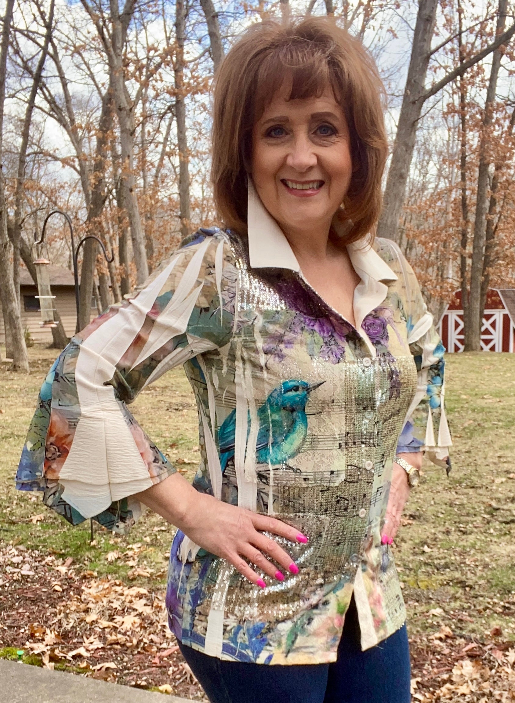 Beaux Art Bell Sleeve Top From Origami