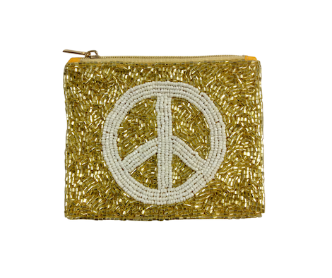 Peace & Glam Beaded Pouch