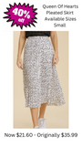 Queen Of Hearts Pleated Skirt