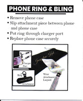 White Diamond Silver Cell Phone Wristlet