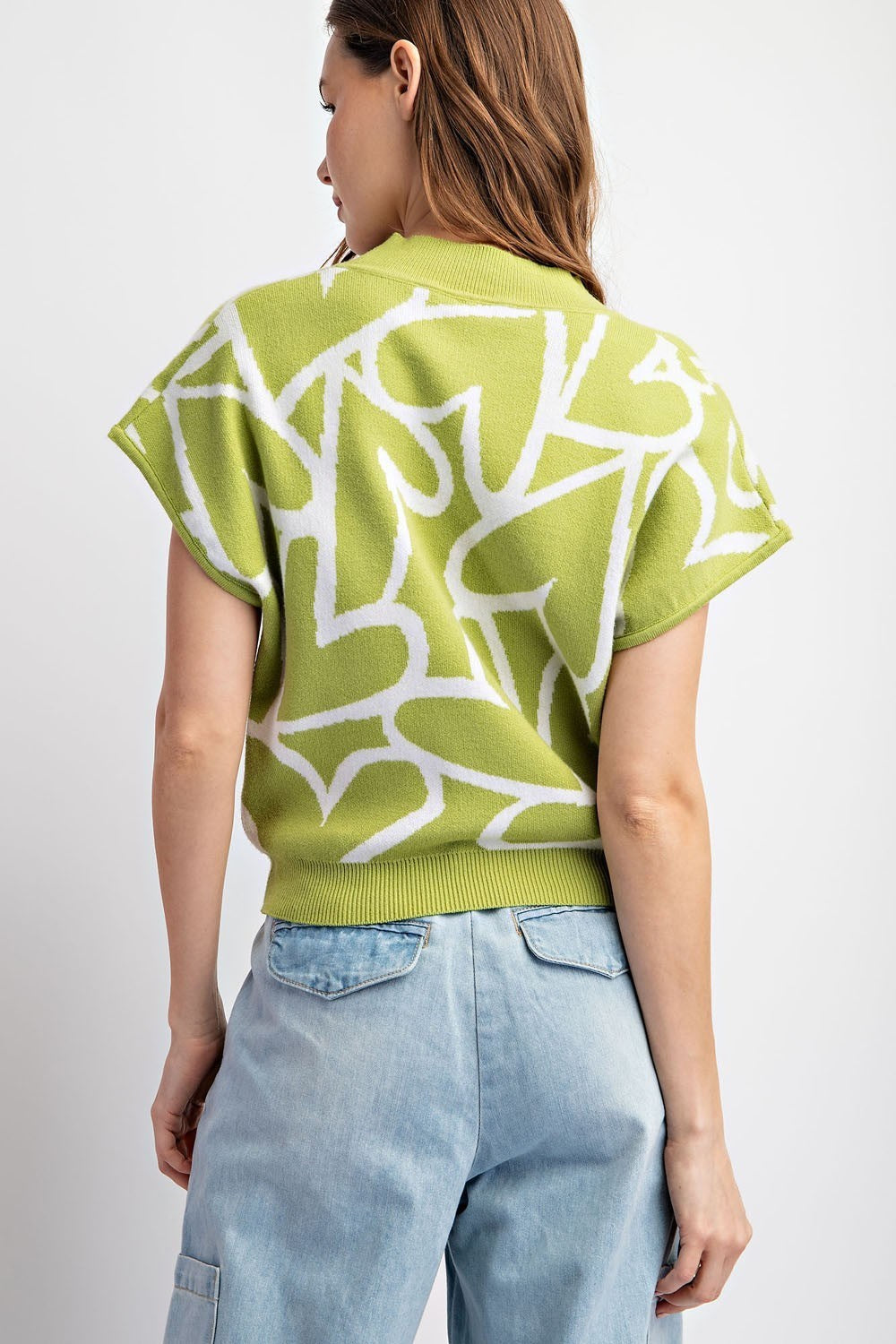 Heartfelt Mock Neck Sweater Top