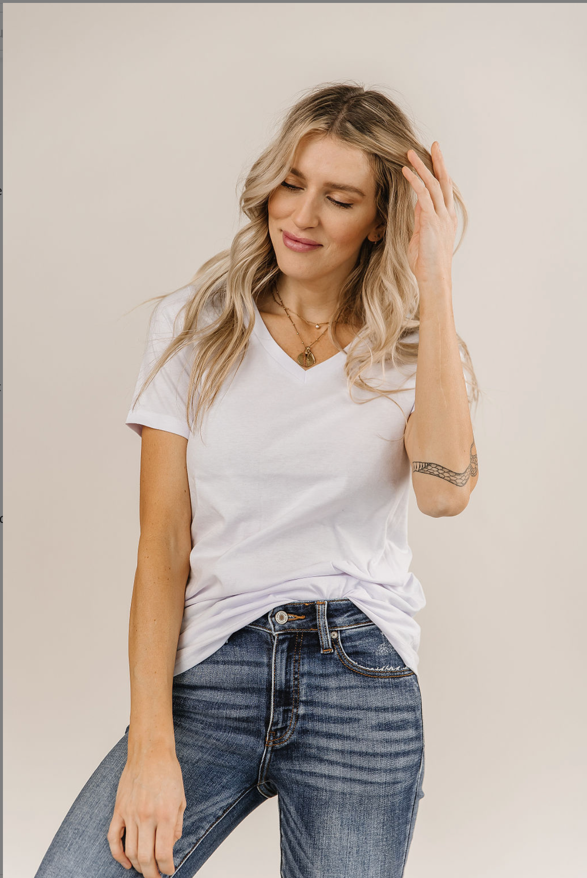 Lilac "V" Neck Tee