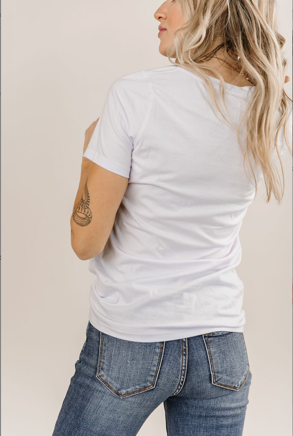 Lilac "V" Neck Tee