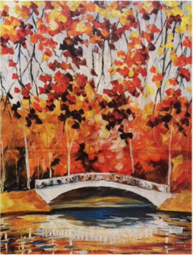 Museum Bridge Watercolor Scarf