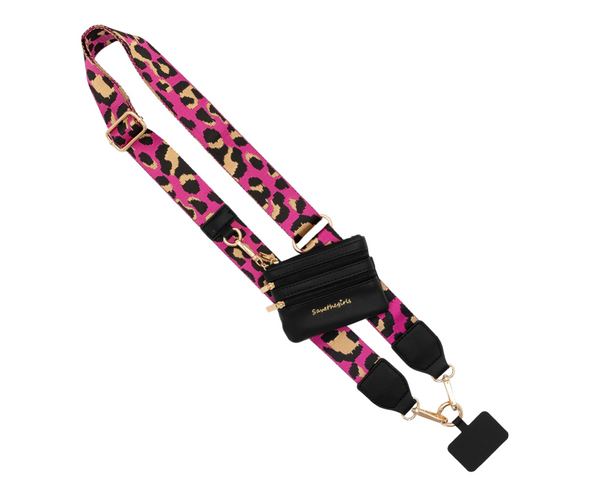 Save The Girls Clip & Go Strap With Pouch - Leopard Collection