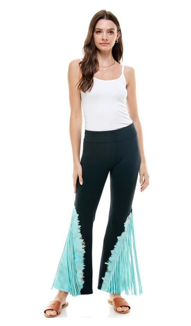 T-Party Yoga Pant Front Fringe Women's Clothing