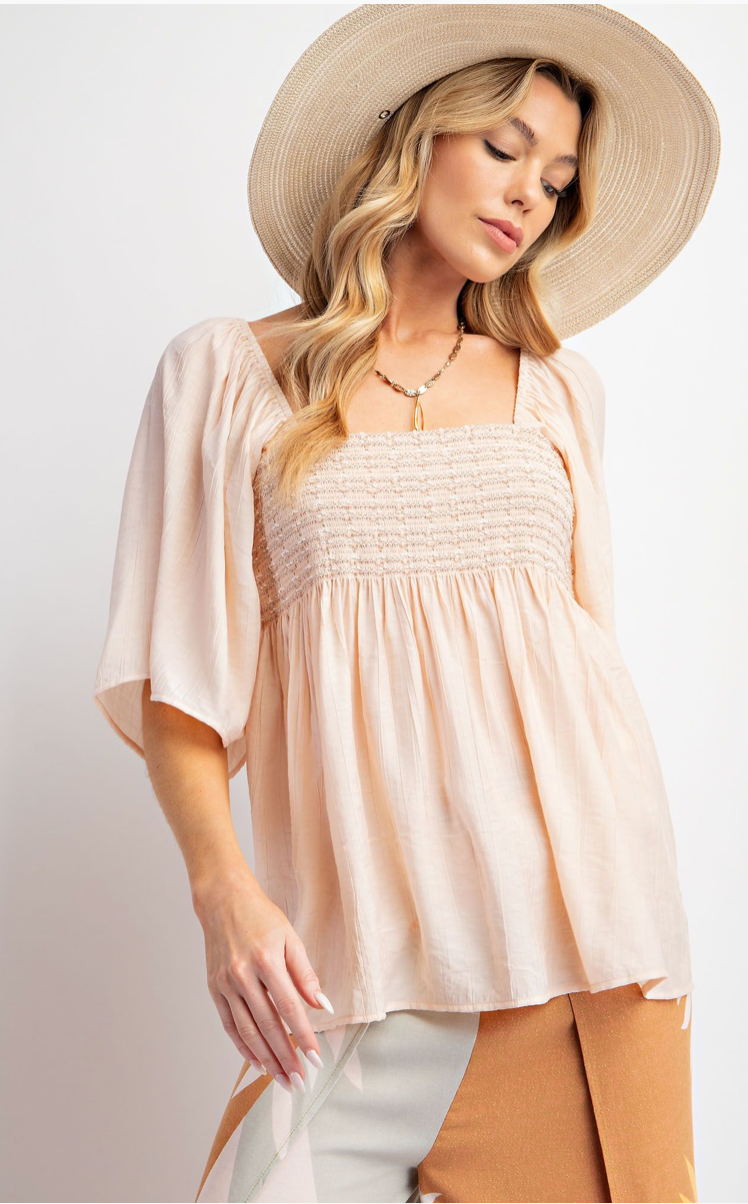 Blushing Babydoll Top
