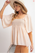 Blushing Babydoll Top