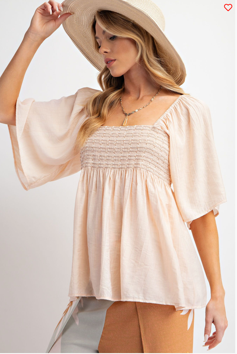 Blushing Babydoll Top