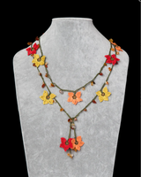 Oya Star Lariat Necklace - Yellow, Orange & Red