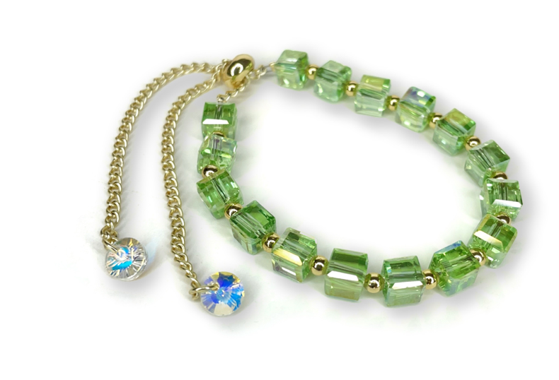 Crystal Cubes Friendship Bracelet