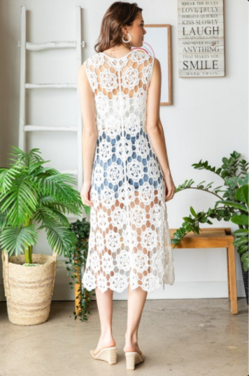 Sleeveless Crochet Dress/Vest