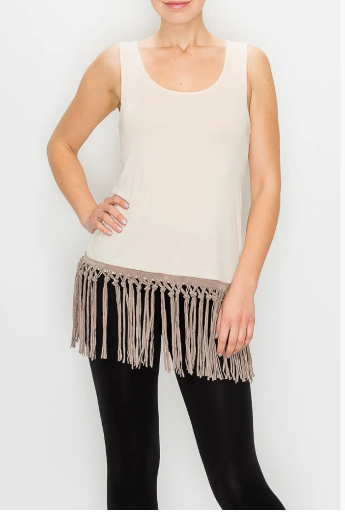 Braided Fringe Extender Tank From Origami