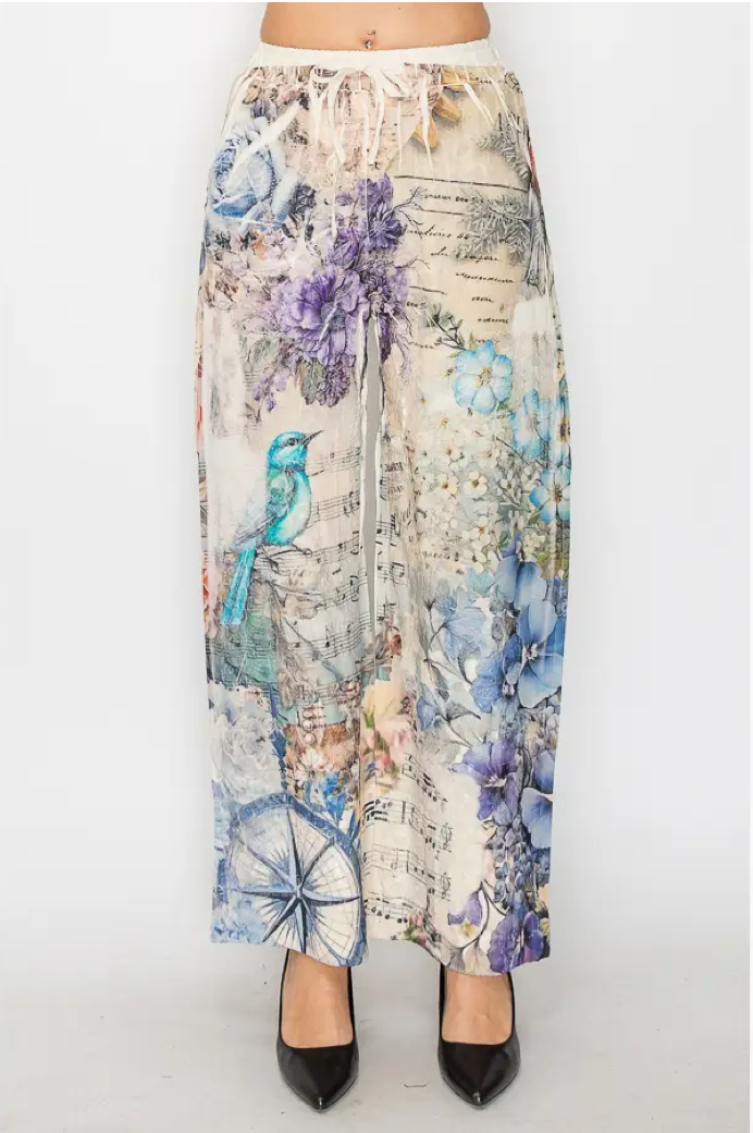Origami Beaux Art Drawstring Pant Model Front Women's Clothing