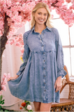 Becca Front Button Denim Dress