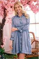 Becca Front Button Denim Dress