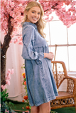 Becca Front Button Denim Dress