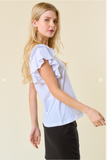 White Ruffle Tee