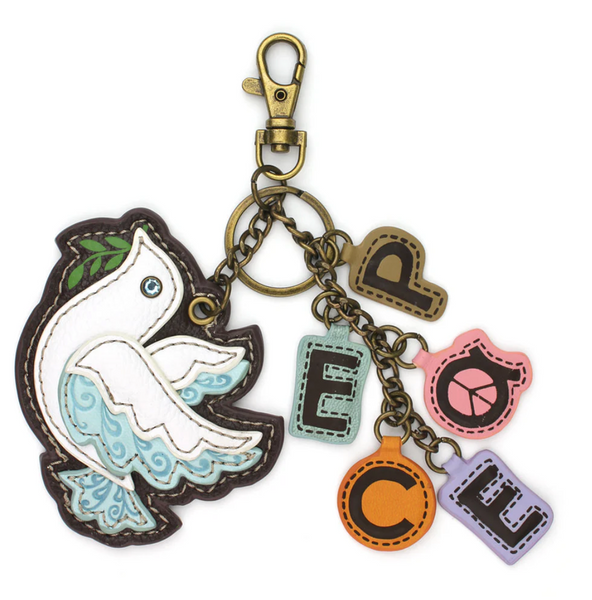 Charming Charms Keychain Dove & Peace