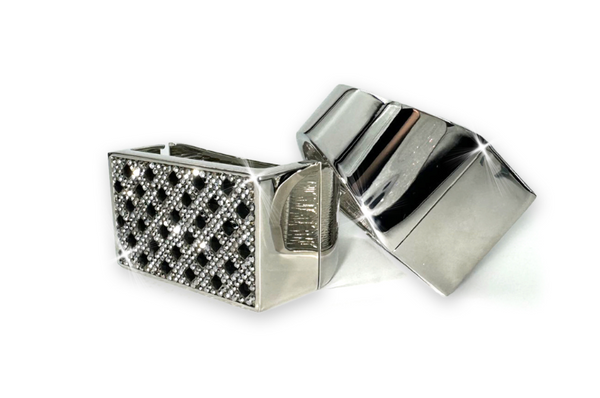 Silver Aristocrat Crystal Cuff Bracelet