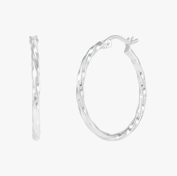 Silpada Endless Twist Hoop Earrings