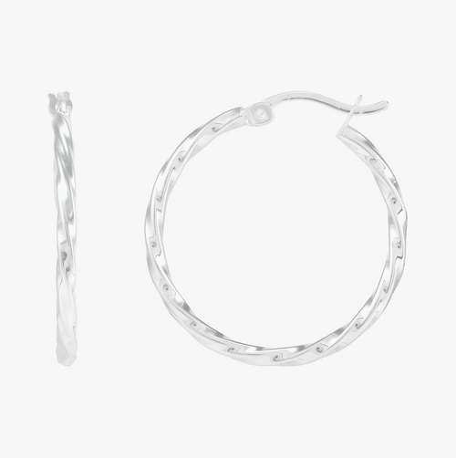 Silpada Endless Twist Hoop Earrings