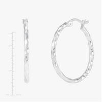 Silpada Endless Twist Hoop Earrings