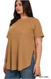 Melage Waffle Short Sleeve Top