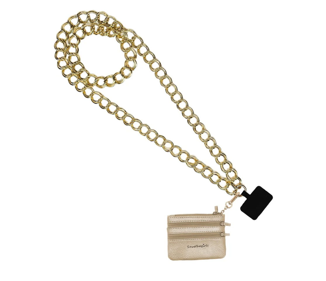 Save The Girls Double Link Chain With Pouch
