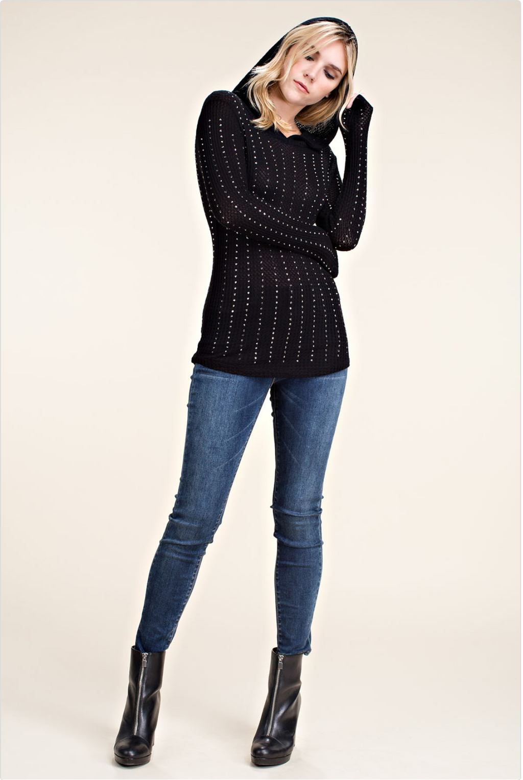 Studded Thermal Hoodie