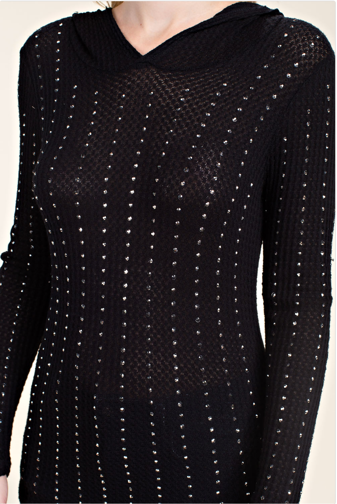 Plus Studded Thermal Hoodie
