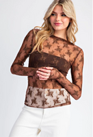 Mocha Lace Layering Tee